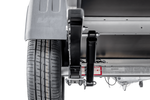 Remorcă auto pe arcuri 230x125 UNITRAILER GARDEN 230/R KIPP cu laterale BIS, cadru H-0 și capac albastru