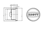 Capac de acoperire pentru rulmentul butucului KNOTT de 64,2 mm pentru remorcă