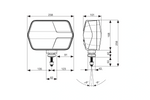 Lampă frontală LED ASPÖCK LuxLED II cu 7 funcții, 6 pini, DEUTSCH DT06-6S, dreapta