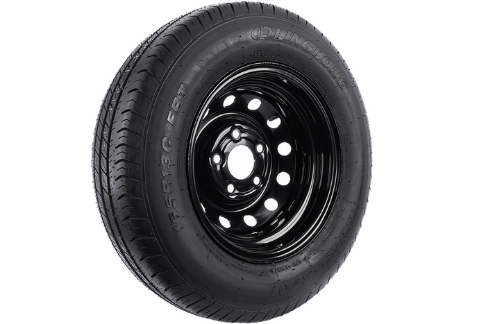 Roata remorca ranforsata LINGLONG TIRE 165/80 R13C 96/94N JANTĂ UNITRAILER neagră 4.5Jx13"H2 5x112 ET:30