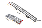 Rampă pliabilă UNITRAILER ALR002 din aluminiu pentru remorcă 221 cm 340 kg cu centură