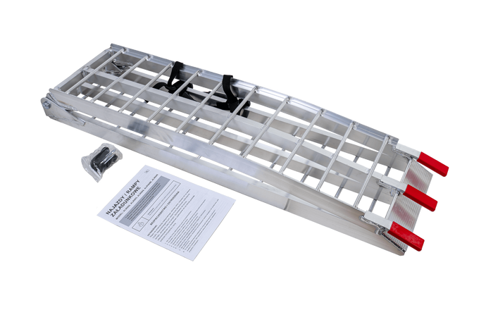 Rampă pliabilă UNITRAILER ALR002 din aluminiu pentru remorcă 221 cm 340 kg cu centură