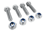 Set de 4x șuruburi hexagonale M8x30 și 4x piulițe autoblocante M8, șurub MARCOPOL clasa 5.8 DIN933
