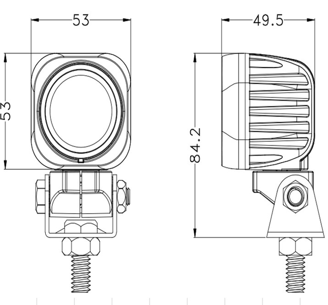 Reflector LED pentru lampă de lucru TT TECHNOLOGY TT.13331 1xLED 800lm pătrat