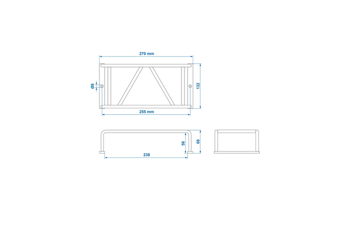 Grilă de protecție pentru lumini spate remorcă ProPlus, capac pentru lumini spate 270x132x68mm