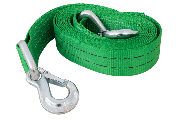 Frânghie de remorcare cu cârlige HILLS 5m/60mm/6t verde