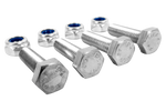 Set de 4x șuruburi hexagonale M8x30 și 4x piulițe autoblocante M8, șurub MARCOPOL clasa 5.8 DIN933