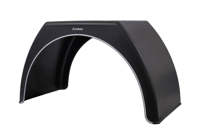Apărătoare dublă pentru remorcă 15-16" DOMAR DK3120, arcadă plată 1000/510mm cu jantă albă