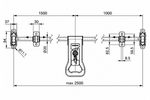 Încuietoare de ușă pentru remorcă container STEELPRESS ZD-03 cu șurub de blocare 2500 mm